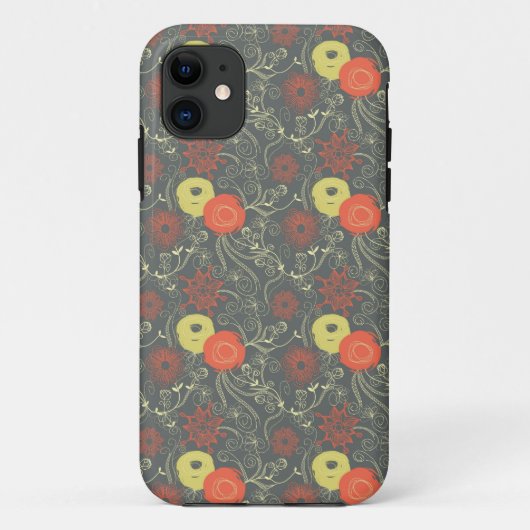 Retroflorpatroon Case-Mate iPhone Case (Achterkant)