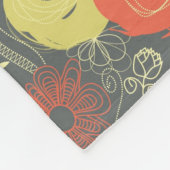 Retroflorpatroon Fleece Deken (Hoek)