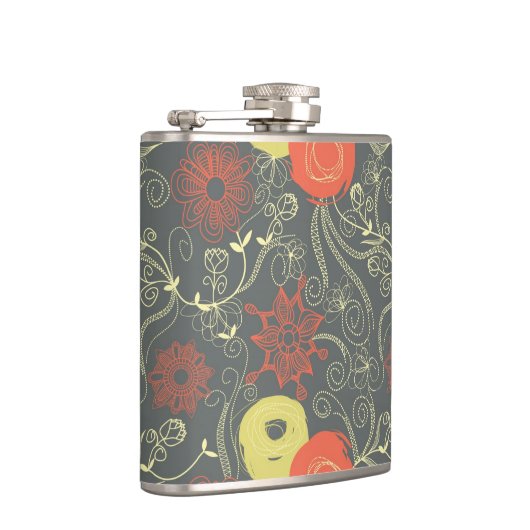 Retroflorpatroon Heupfles (Rechts)