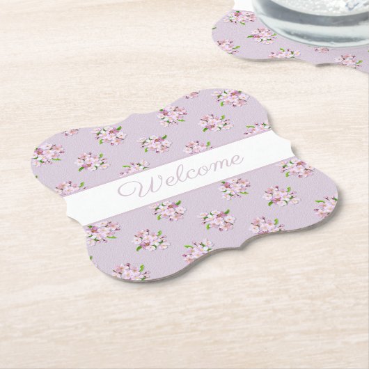 Retroflorpatroon Kartonnen Onderzetters (Gekanteld)