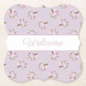 Retroflorpatroon Kartonnen Onderzetters (Voorkant)