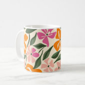 Retroflorpatroon Koffiemok (Voorkant links)