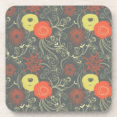 Retroflorpatroon Onderzetter (Voorkant)