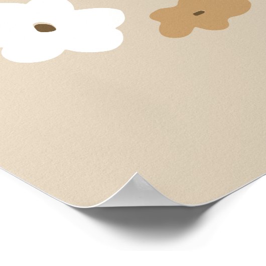 Retroflorpatroon Poster (Hoek)