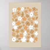 Retroflorpatroon Poster (Voorkant)