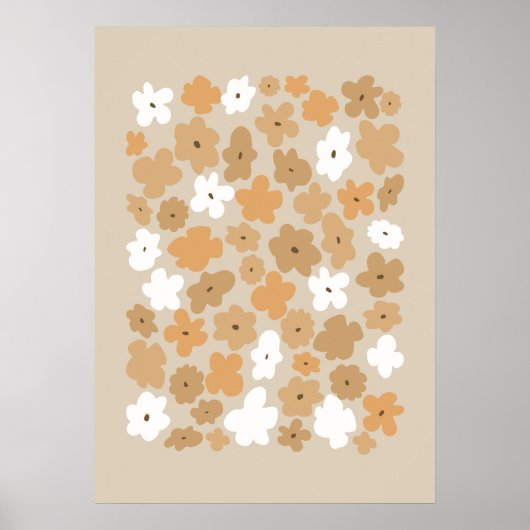 Retroflorpatroon Poster (Voorkant)