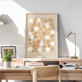 Retroflorpatroon Poster