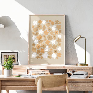 Retroflorpatroon Poster