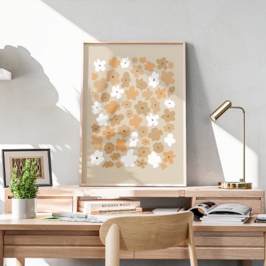 Retroflorpatroon Poster