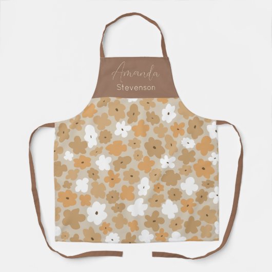 Retroflorpatroon Schort (Voorkant)