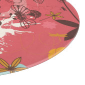 Retroflorpatroon Snijplank (Hoek)