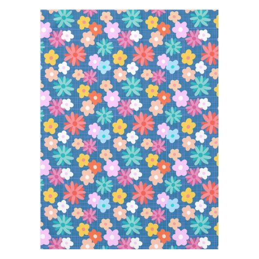 Retroflorpatroon Tafelkleed (Voorkant)