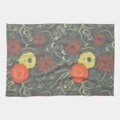 Retroflorpatroon Theedoek (Horizontaal)