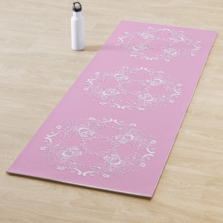 Retroflorroze textuur. yogamat