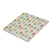 Retrofolkbloempatroon Tegeltje (Zijkant)