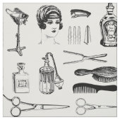 Retrofresser schoonheid  barber stof (Swatch)