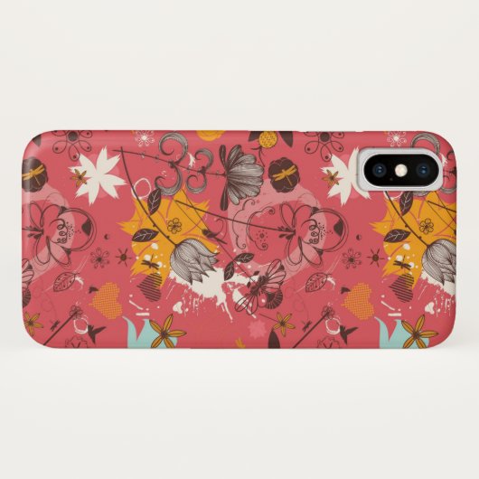 Retrofritrofpatroon 6 Case-Mate iPhone case (Achterkant (horizontaal))