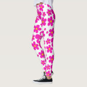 Retrofroze roze patroon leggings (Links)
