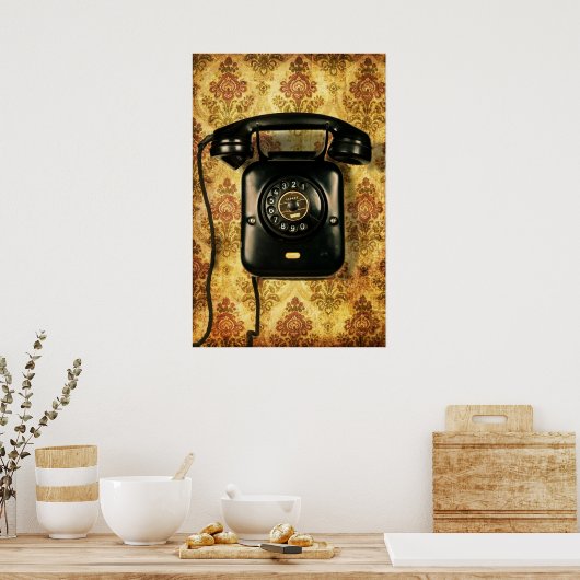 Retroftelefoon Poster (Keuken)
