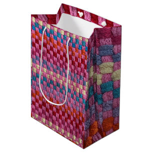 Retrofts kleurrijke tas met wieltjes medium cadeauzakje