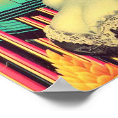 Retrofuturisme Collage Pin-up Poster (Hoek)