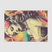 Retrofuturisme Collage Pin-up Tissuepapier (Voorkant)