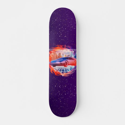 Retrofuturisme Moderne autosyntheserve nachtelijke Persoonlijk Skateboard (Voorkant)