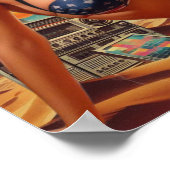 Retrofuturisme Schattig Pin-up Poster (Hoek)