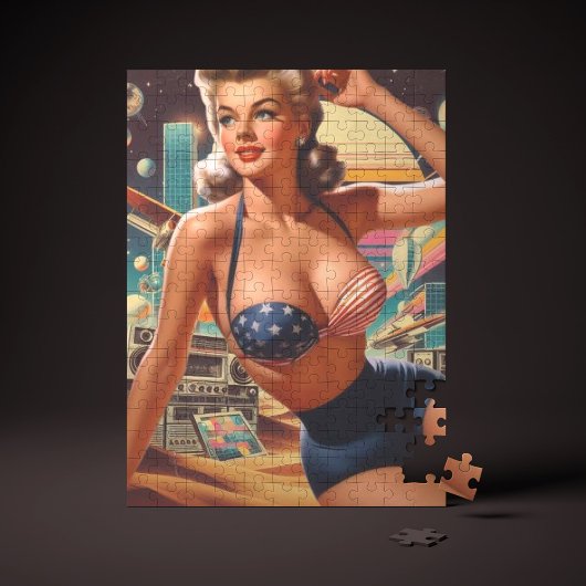 Retrofuturisme Schattigee pin-up Legpuzzel