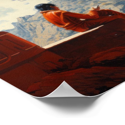 Retrofuturisme Sci-Fi 70s Poster (Hoek)