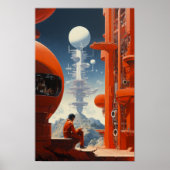 Retrofuturisme Sci-Fi 70s Poster (Voorkant)
