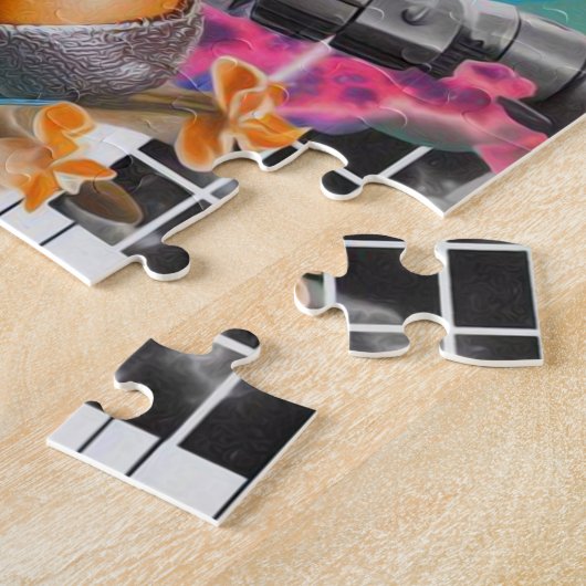 Retrofuturisme Sci-Fi Vrouw Legpuzzel (Zijkant)