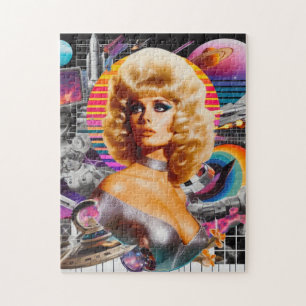 Retrofuturisme Sci-Fi Vrouw Legpuzzel