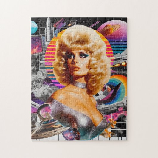 Retrofuturisme Sci-Fi Vrouw Legpuzzel (Verticaal)