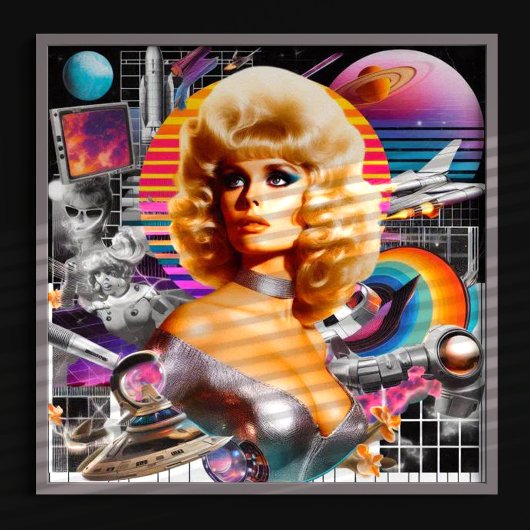 Retrofuturisme Sci-Fi Vrouw Poster
