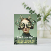 Retrofuturistische röntgenvisie - kijk door je hee briefkaart (Staand voorkant)