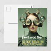 Retrofuturistische röntgenvisie - kijk door je hee briefkaart (Voorkant / Achterkant)