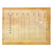 Retrofuturistische Steampunk Airship Keys Gears De Notitieblok (Voorkant)