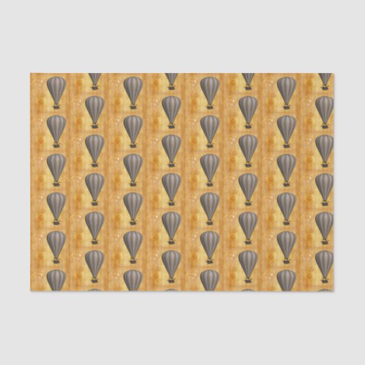 Retrofuturistische Steampunk Airship Keys Gears De Tissuepapier (Voorkant)