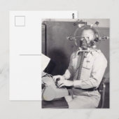 Retrogasmasker Man Briefkaart (Voorkant / Achterkant)