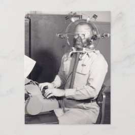 Retrogasmasker Man Briefkaart