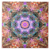 Retrogemarmerde bloemkleurige huidtinten perzisch  tegeltje (Voorkant)