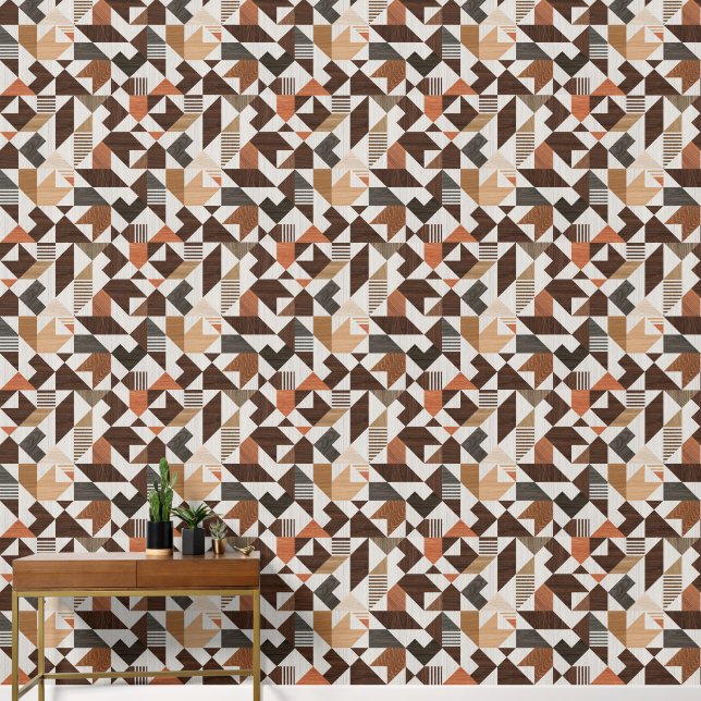Retrogeometrisch Behang (Hal)