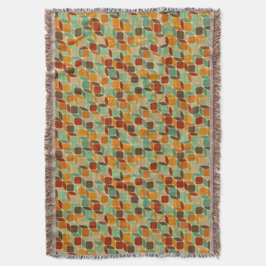 Retrogeometrisch patroon 4 2 deken (Voorkant Verticaal)