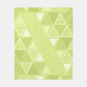 Retrogeometrische driehoeken Chartreuse Fleece Deken (Voorkant)