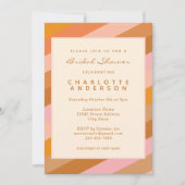 Retrogeometrische strips in het Vrijgezellenfeest  Kaart (Voorkant)