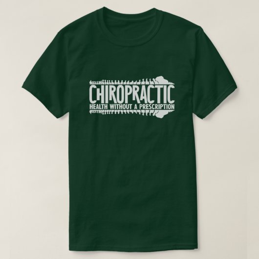 Retrogezondheid zonder voorschrift Chiropraktijk T-shirt (Design voorkant)