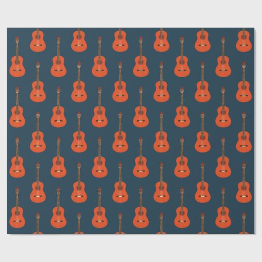 Retrogitarpatroon Cadeaupapier (Vlak)