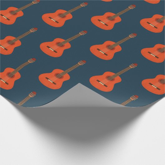 Retrogitarpatroon Cadeaupapier (Hoek)