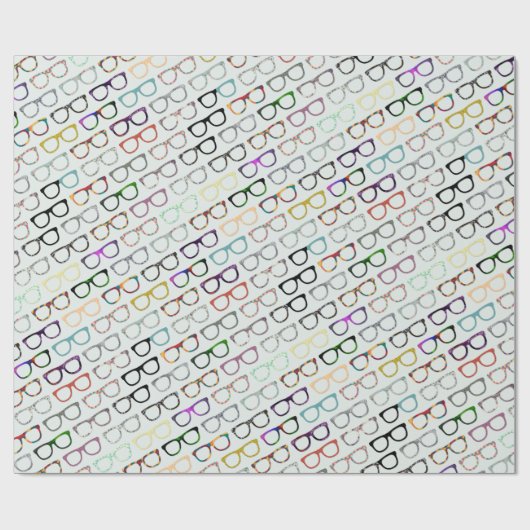 Retroglaspap Hipster Wrapping Paper Cadeaupapier (Vlak)